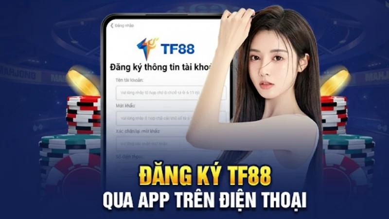 Đăng ký TF88 trên điện thoại di động